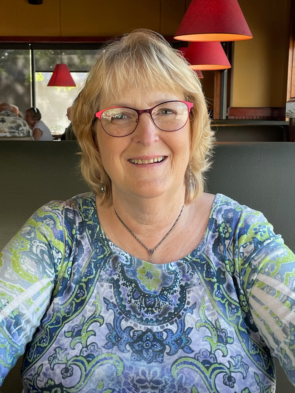 Smiling woman with glasses